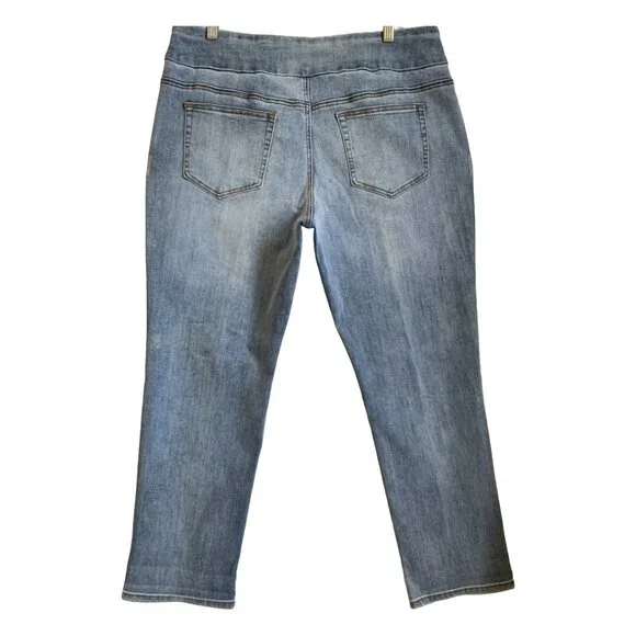 NWOT COLDWATER CREEK Womens' Petals & Patches Embroidered Pull On Jeans Sz 16P - Picture 5 of 8